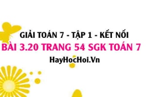 Giải bài 3.20 trang 54 Toán 7 Tập 1 SGK Kết nối tri thức